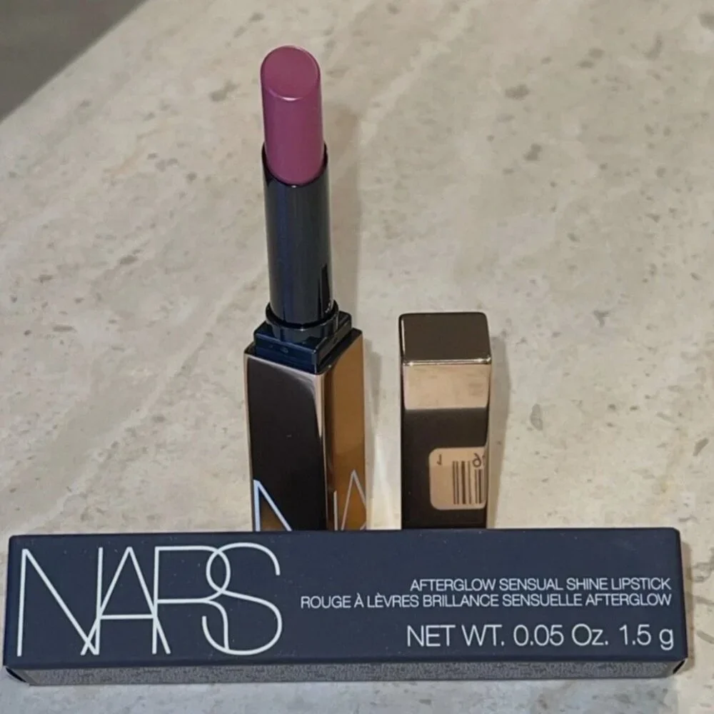 NARS All In Afterglow Sensual Shine Lipstick- bright plum, sheer, high shine